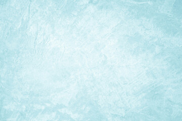 Pastel blue and white concrete stone texture for background in summer wallpaper. Cement and sand wall of tone vintage. Concrete abstract wall of light cyan color, cement texture mint green for design.