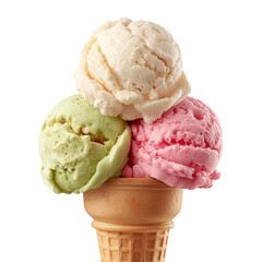 Three Scoop Ice Cream Cone
