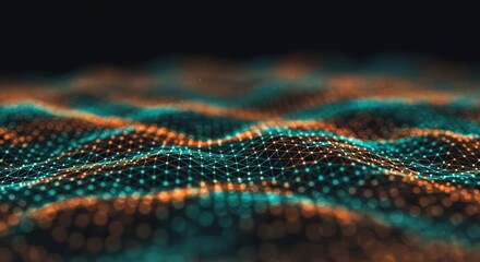 Abstract Digital Network Wave