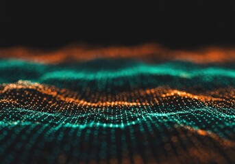 Abstract Digital Network Wave