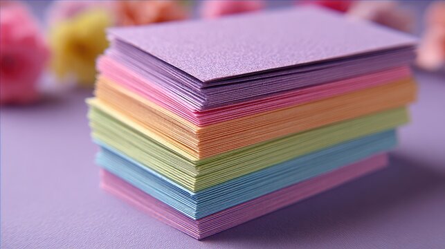 Stack of colorful notepads