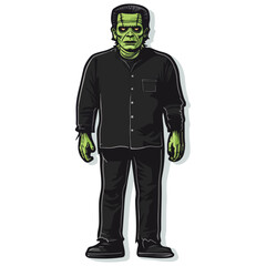 frankenstein, costume, halloween, festival, vector, transparent background, horror, evil, scary, pollution, danger, suit, icon