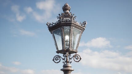 Historical Candelabra On The Gl&uuml;ckstadt Marketplace, Schleswig Holstein, Germany
