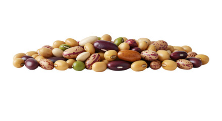 Close up of Diverse Dried Beans and Legumes in a Colorful Pile