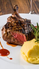 Grilled steak with mashed potatoes (3)