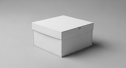 Fototapeta premium White Square Food Packaging Box.