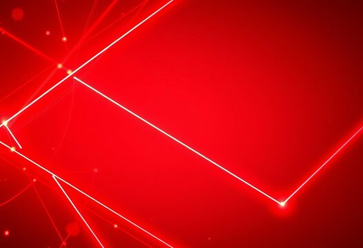 Abstract red geometric shapes, glowing lines, futuristic digital technology background,  tech,  science - Powered by Adobe
