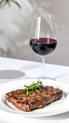 Grilled steak with wine (2)
