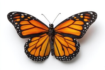 Fototapeta premium Close-up Monarch Butterfly with Vibrant Orange Wings
