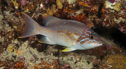 Fish coral reef underwater