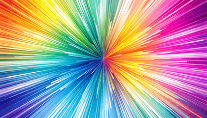 Fototapeta premium Colorful radial explosion of light and color.