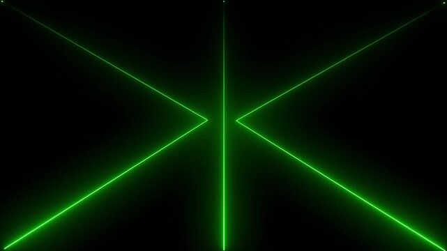 Abstract neon pink geometric lines on black background and green color neon line magenta ....4k video - Powered by Adobe