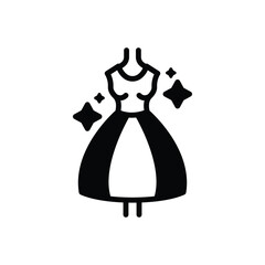 Black solid icon for charming