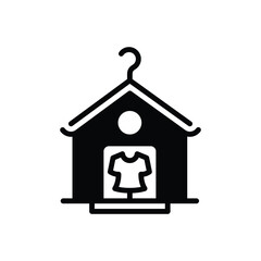 Black solid icon for fashion house