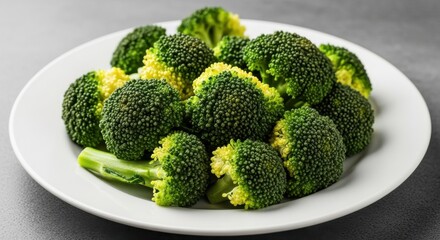 Fresh Steamed Broccoli Florets Healthy Green Vegetable Side Dish