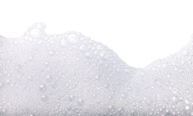 Soap foam or shampoo Soap foam texture or shampoo surface with bubble isolated with clipping path on background.