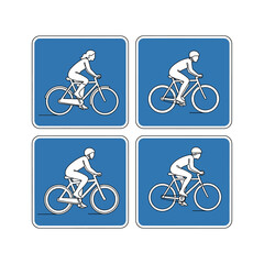 Fototapeta premium Understanding Bicycle Lane Street Signs: A Guide for Cyclists and Drivers