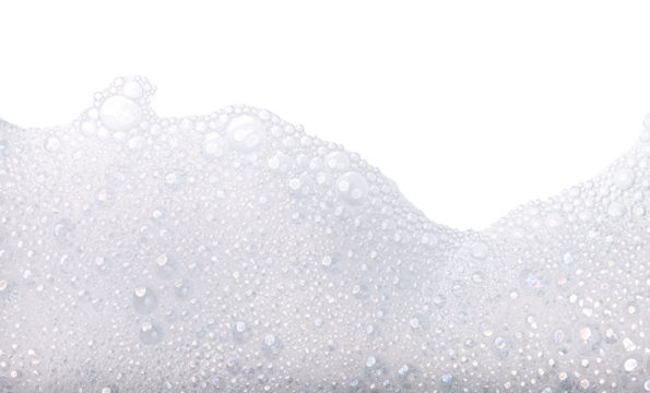 Soap foam or shampoo Soap foam texture or shampoo surface with bubble isolated with clipping path on background.