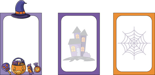 Halloween Party Frame element set.