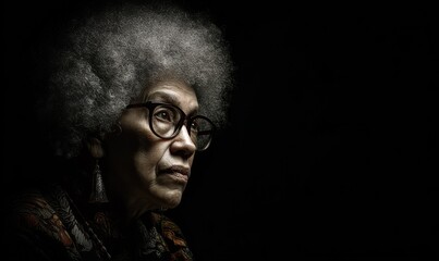 Portrait of a thoughtful senior woman