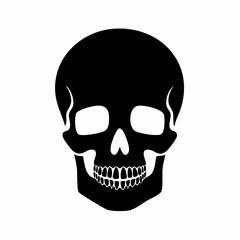 Fototapeta premium A stark black skull silhouette, a potent symbol of mortality