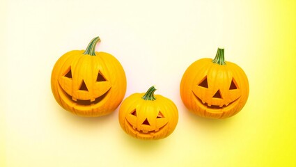 Obraz premium halloween pumpkin on white background
