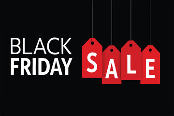 Black Friday Poster Design. Modern Promotional Sale Banner Vector Illustration