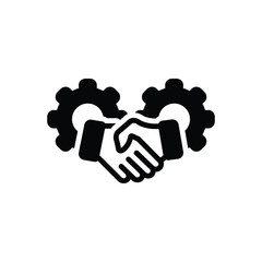 Black solid icon for industry expertise