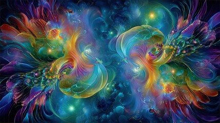 Obraz premium Abstract Colorful Space Explosion