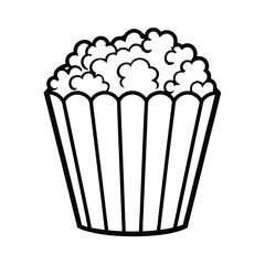 cinema popcorn clipart on white background