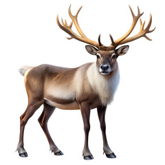 Fototapeta premium Reindeer animal for Christmas design isolated on transparent background, Png