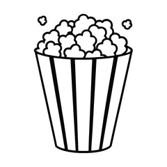 cinema popcorn clipart on white background