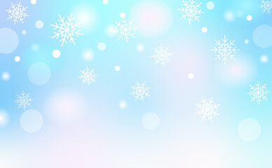 Winter Snowflake and Blurred Background Illustration