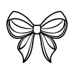 elegant bow vector illustration in vintage style