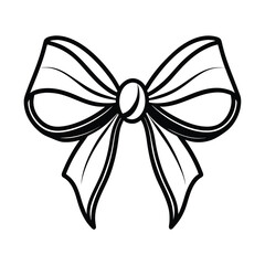 elegant bow vector illustration in vintage style