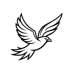 flying eagle logo design vector illustration