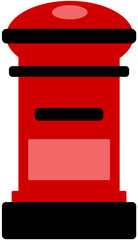 Red mail box, Red post box for mail
