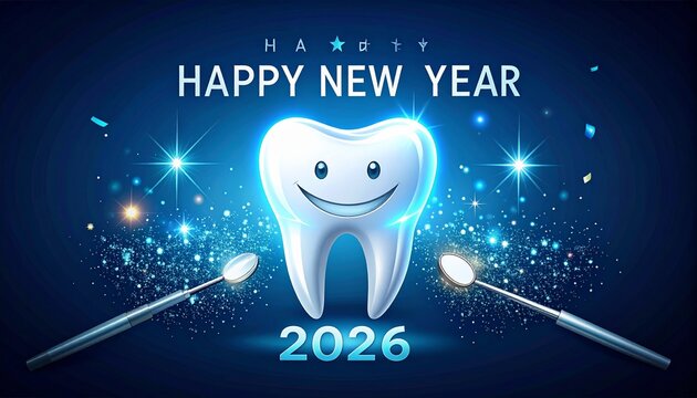 Happy New Year 2026 wishing from dental doctor 