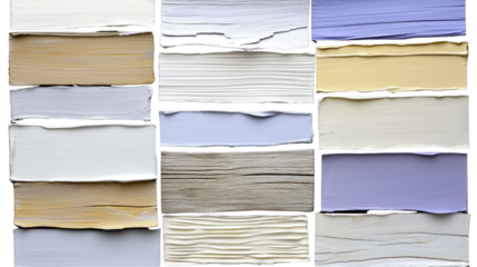 Color Palette of Paint Samples Featuring Various Shades and Textures for Home Decor and Design Projects