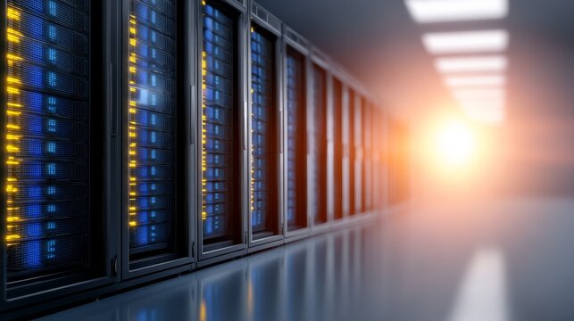 Highperformance servers, powering modern technology and data centers for enhanced connectivity.