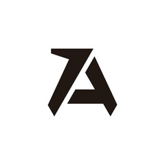 letter a arrow up slice motion geometric logo vector