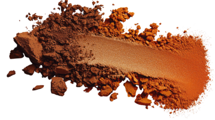 Colorful Range of Natural Pigments and Powdered Substances for Art and Craft Projects on White Background