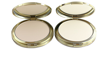 Elegant Compact Makeup Cases with Mirrors, Perfect for Beauty Routine and On-the-Go Touch Ups in Stylish Gold Finish