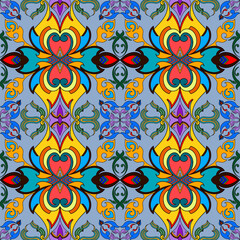 seamless pattern with flowers wallpaper background