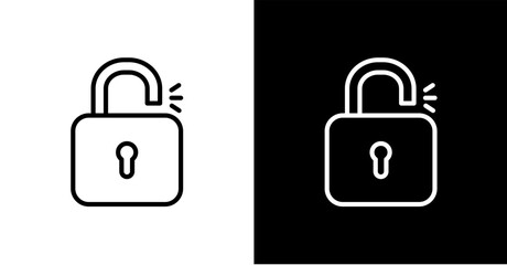 Unlocked White Icon Set Design