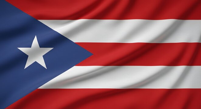 Puerto rican flag waving