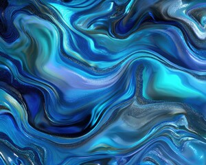 Obraz premium Abstract Blue Glitter Marble Design Background