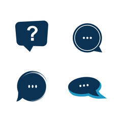 Chat and Speech bubble icon Logo template design