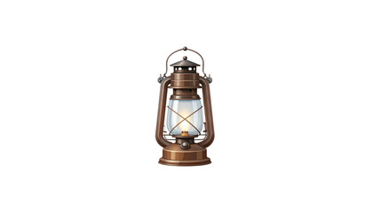 Oil lamps placed separately on a white background