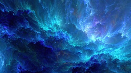 Fototapeta premium Abstract Cosmic Landscape With Colorful Nebula